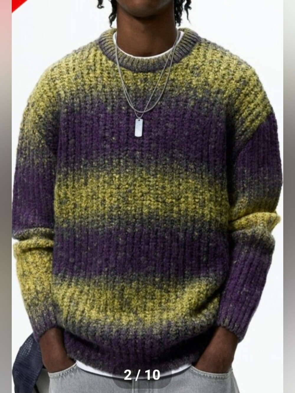 ZARA men's Sweater Strips / L